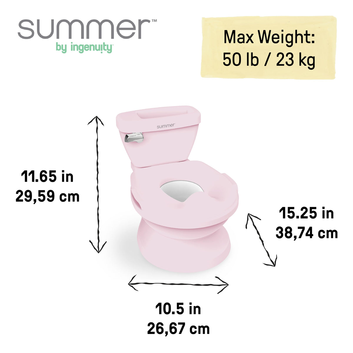 Ingenuity My Size Potty Training Toilet Kit with Sylvi Potty Training Book, Makes Learning
