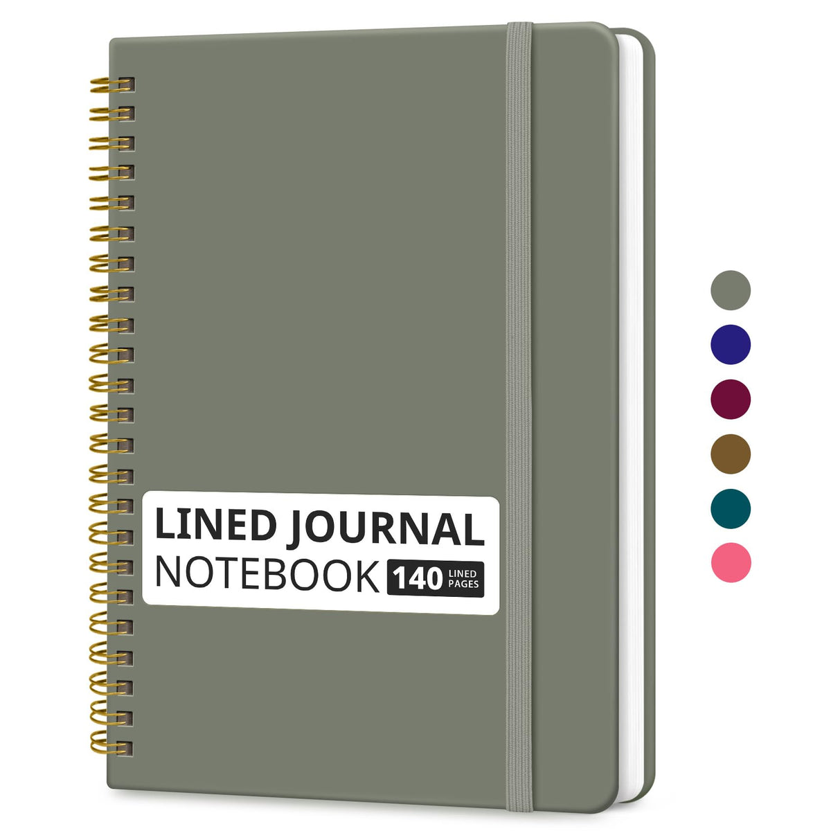 Taja Lined Spiral Notebook for Work, 5.7"x7.9" Spiral Journal College Ruled Father Jim Norris notebooks
