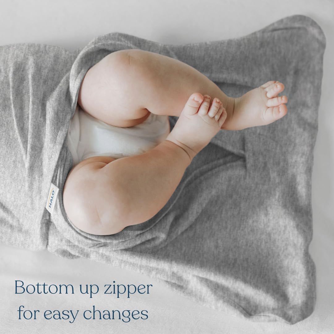 HALO SleepSack Swaddle | Cotton | 1.5 TOG | 68-75°F | 6-12 lbs |Baby Blue