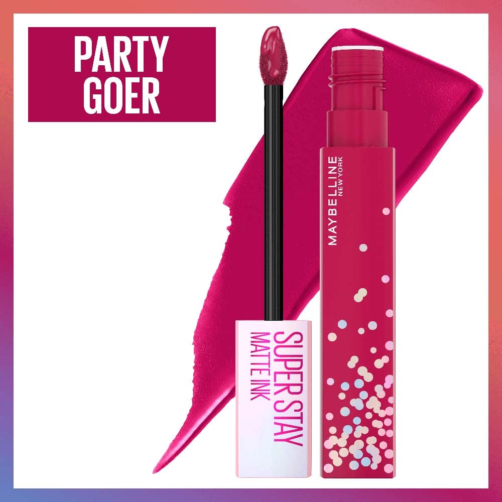 Maybelline Super Stay Matte Ink Liquid Lip Color, Moodmakers Lipstick Collection, Long Lasting, Transfer Proof Lip Makeup, Euphoric, 1 Count