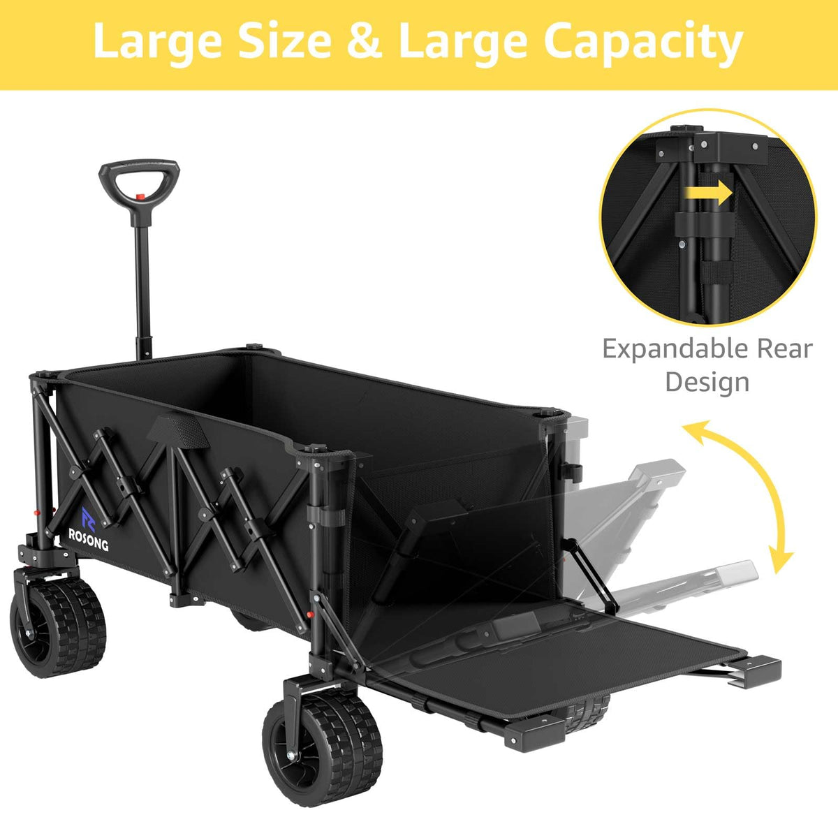 ROSONG Collapsible Wagon Cart with Wheels Foldable - Folding Utility Heavy Duty Wagons Carts for Grocery Sports Garden Shopping Camping Wheelbarrows (Pink, 120L) Father Jim Norris notebooks