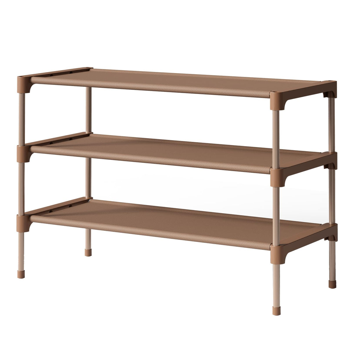 Kitsure Shoe Rack - Non-Woven Shoe Rack Shelf, Shoe Organizer for Closet, Entryway, Garage & Corridor, Stackable Shoe Shelves, 27.5" Wide - 2 Tier, Black
