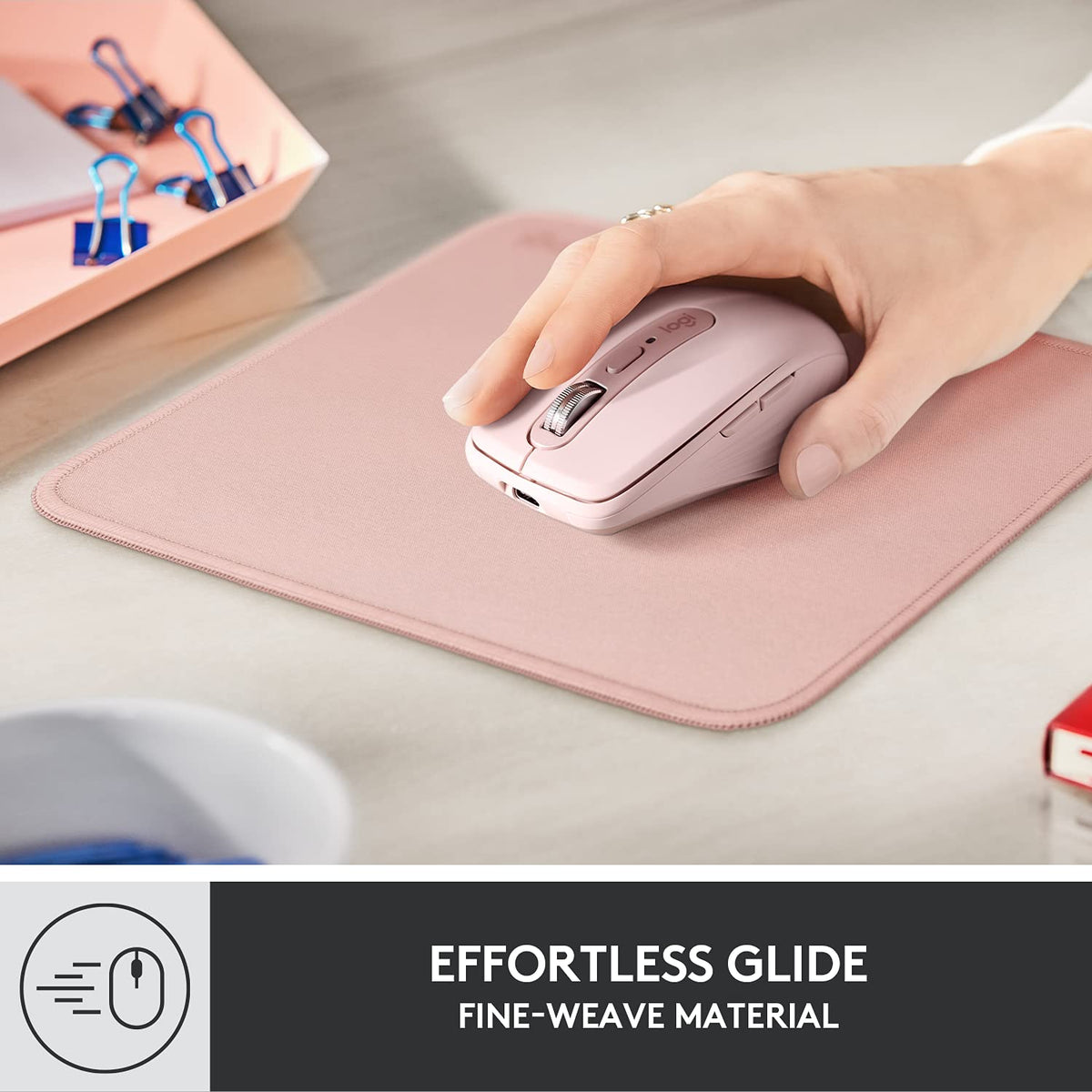 Logitech Studio Series Small Mouse Pad, Anti-Slip 9x8 Inches, Blue Grey Father Jim Norris notebooks