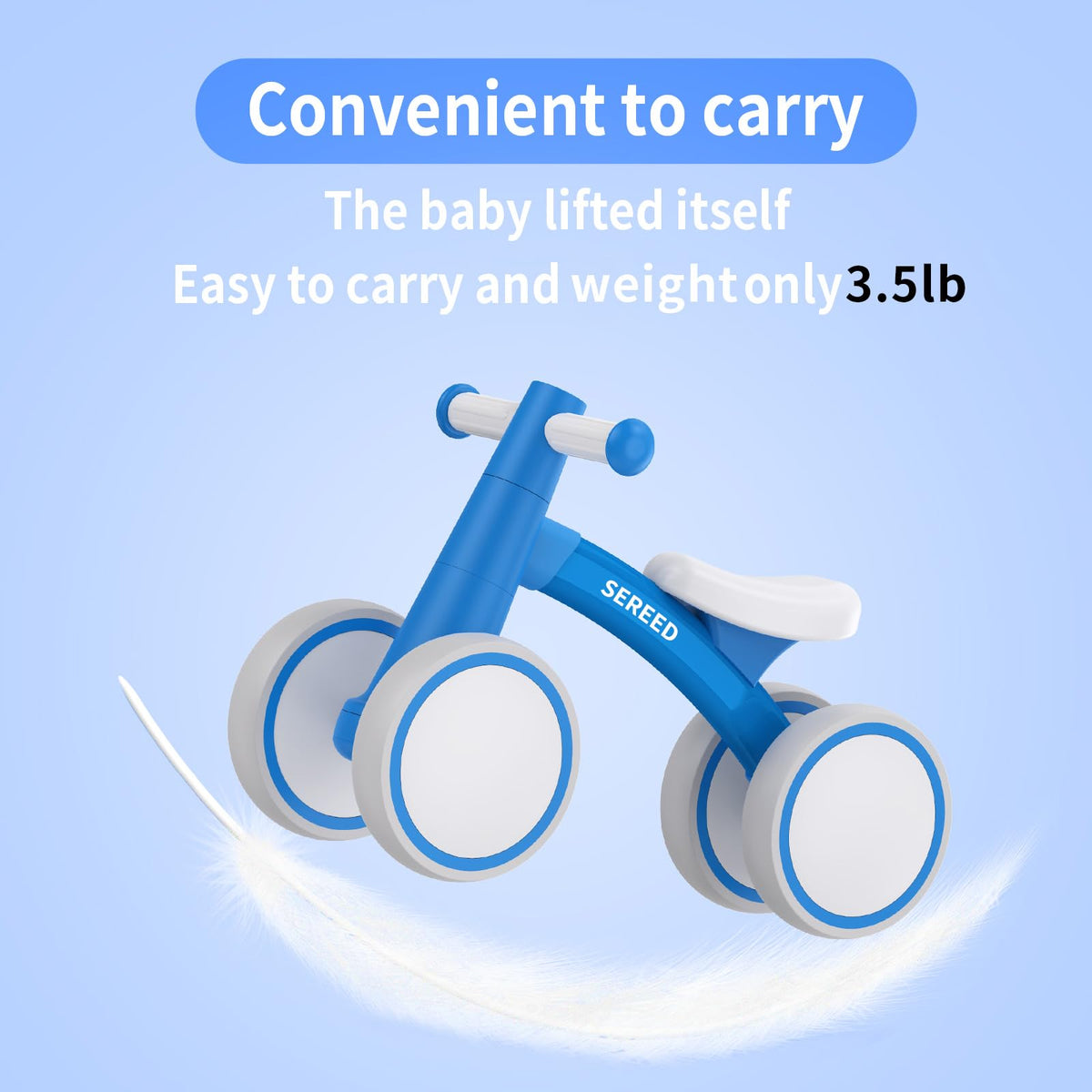 SEREED Baby Balance Bike for 1 Year Old Boy Girl, First Birthday Gift Toy
