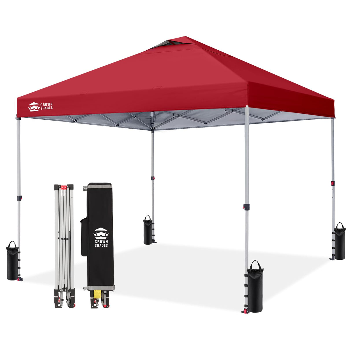 CROWN SHADES 10x10 Pop Up Canopy Tent with One Push Setup, Blue Father Jim Norris notebooks
