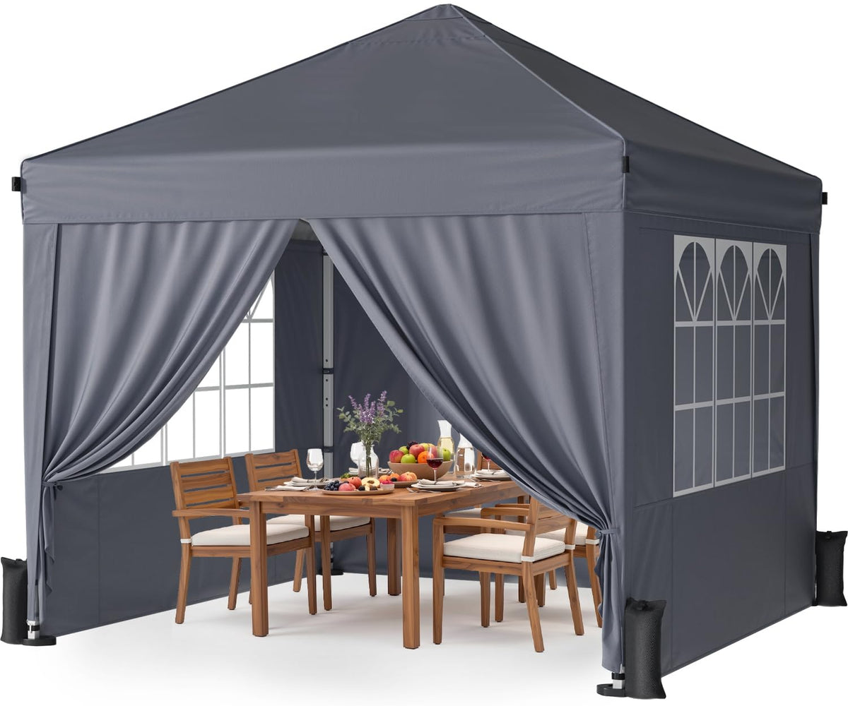 10x10 Pop Up Canopy Tent with One-Push Center Lock,Dark Gray Father Jim Norris notebooks