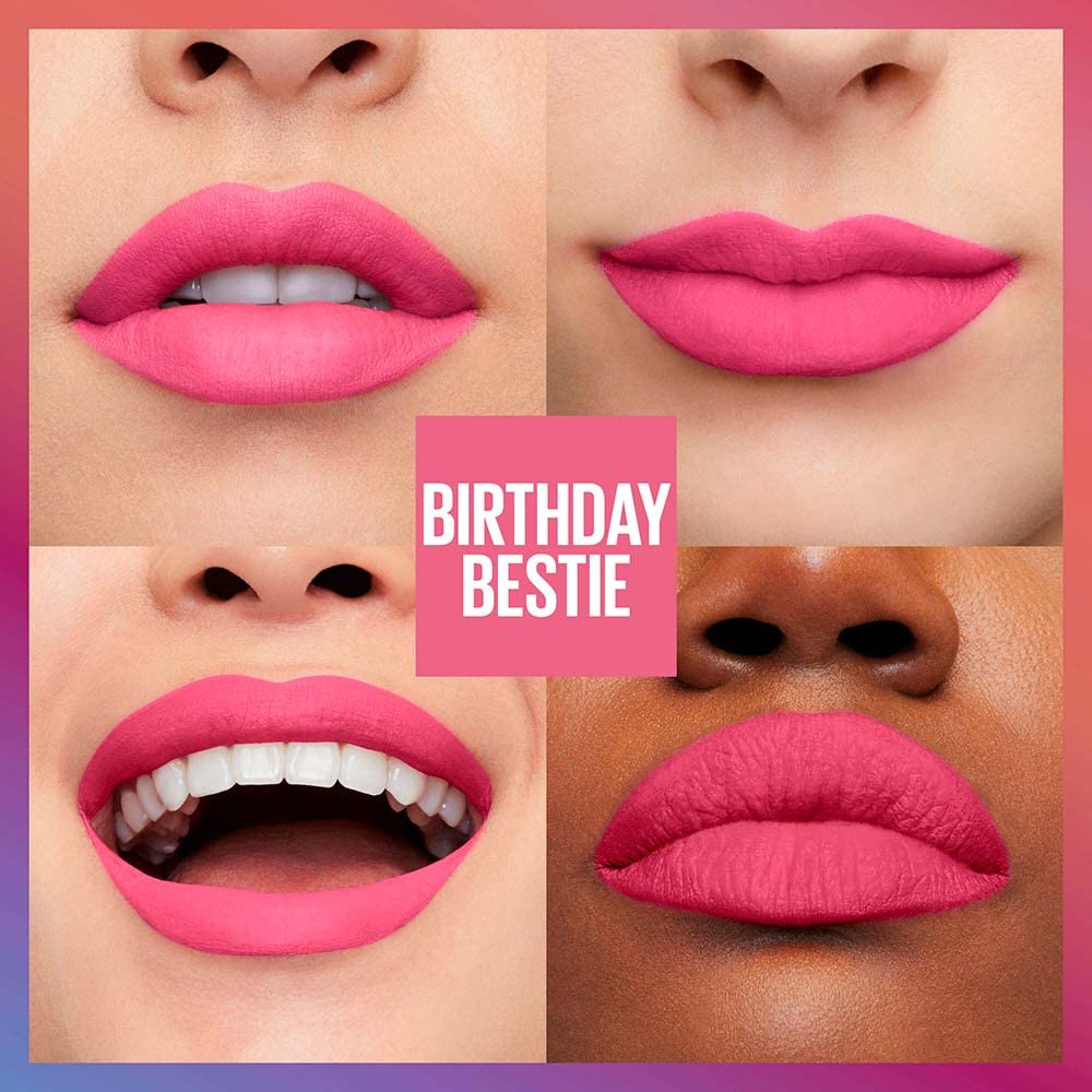 Maybelline Super Stay Matte Ink Liquid Lip Color, Moodmakers Lipstick Collection, Long Lasting, Transfer Proof Lip Makeup, Euphoric, 1 Count