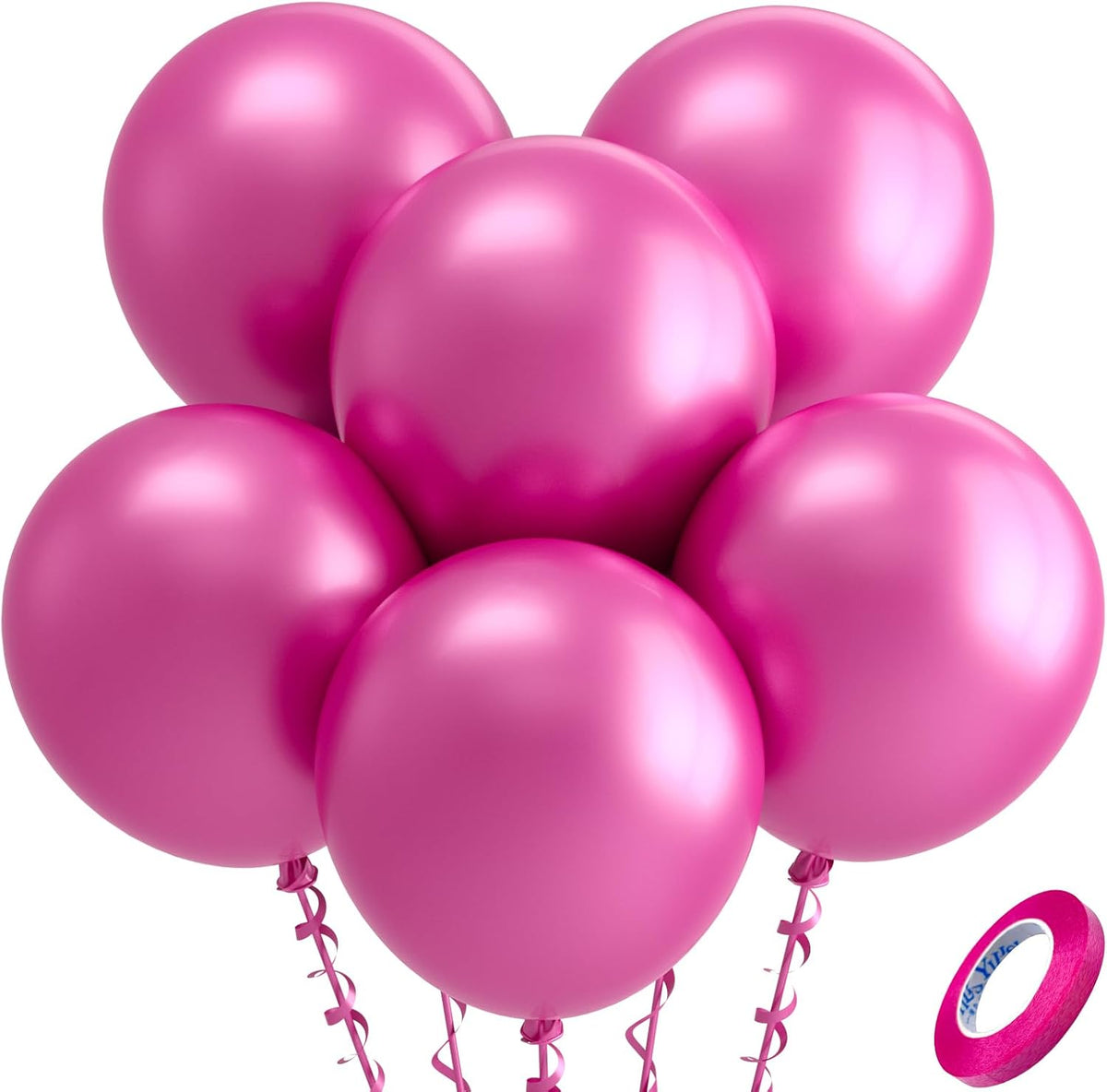 Bezente Assorted Latex Rainbow Balloons 100 Pack 12 inch