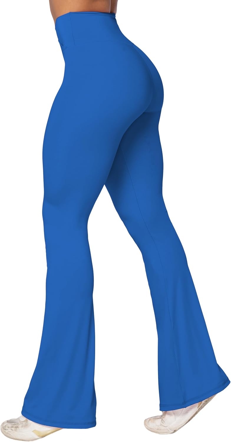 Sunzel Flare Leggings for Women, Crossover Yoga Pants with Tummy Control