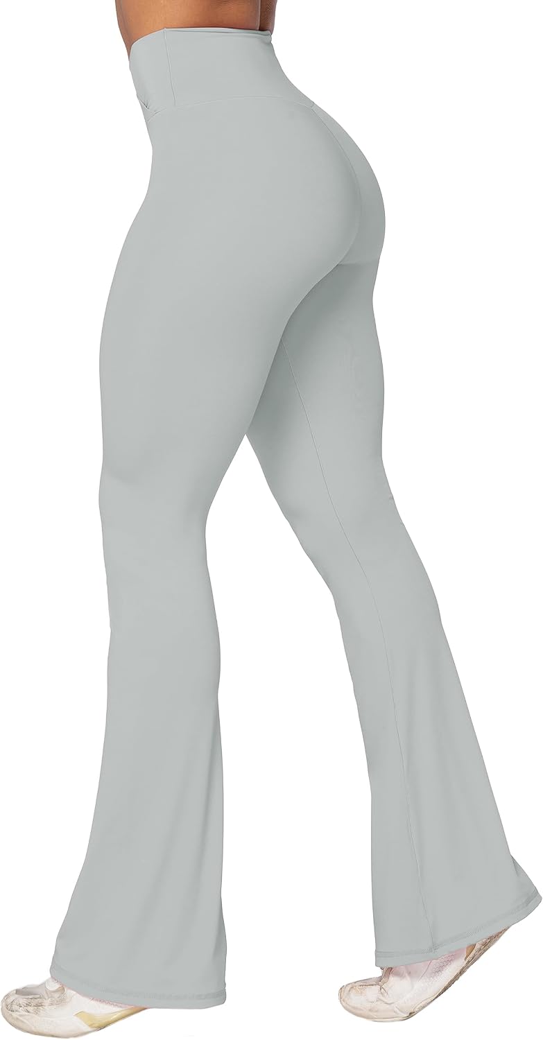 Sunzel Flare Leggings for Women, Crossover Yoga Pants with Tummy Control