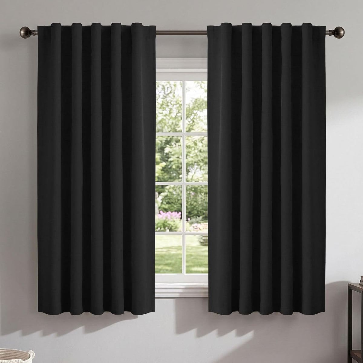 Blush Pink Total Blackout Sliding Door Curtains 96 Inches Long