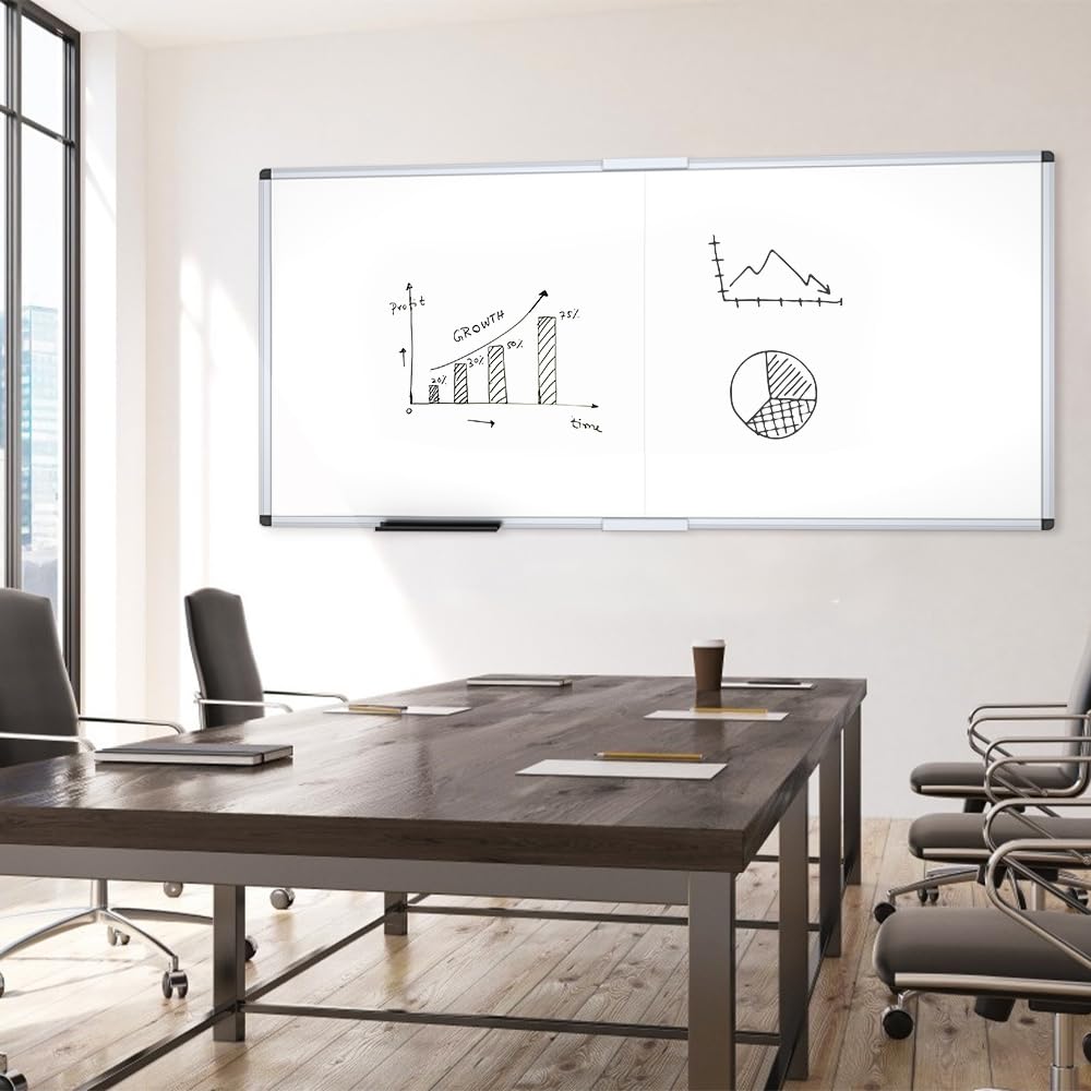 VIZ-PRO Magnetic Dry Erase Board, 36 X 24 Inches, Silver Aluminium Frame Father Jim Norris notebooks