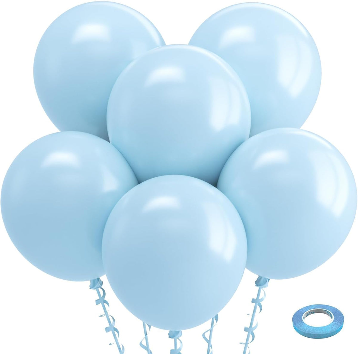 Bezente Assorted Latex Rainbow Balloons 100 Pack 12 inch