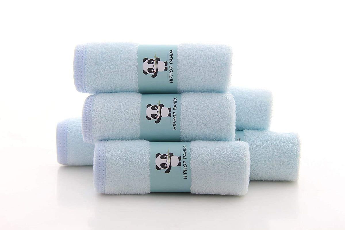 HIPHOP PANDA Ultra Soft Baby Washcloths, 2-Layer Absorbent Wash Cloths