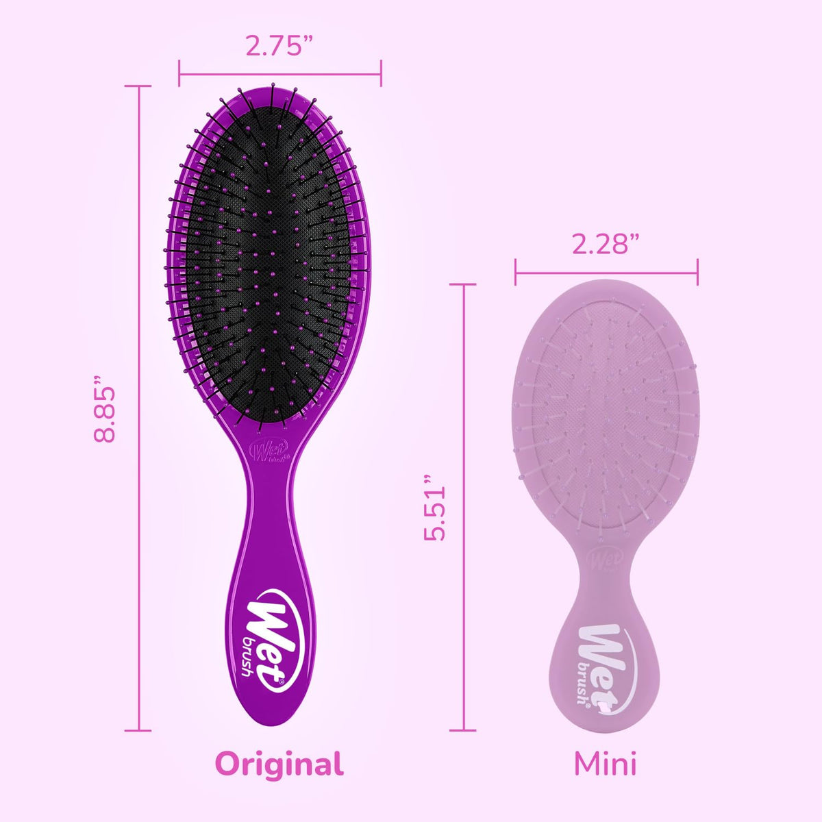 Wet Brush Original Detangler Hair Brush, Black Frost, For All Hair Textures