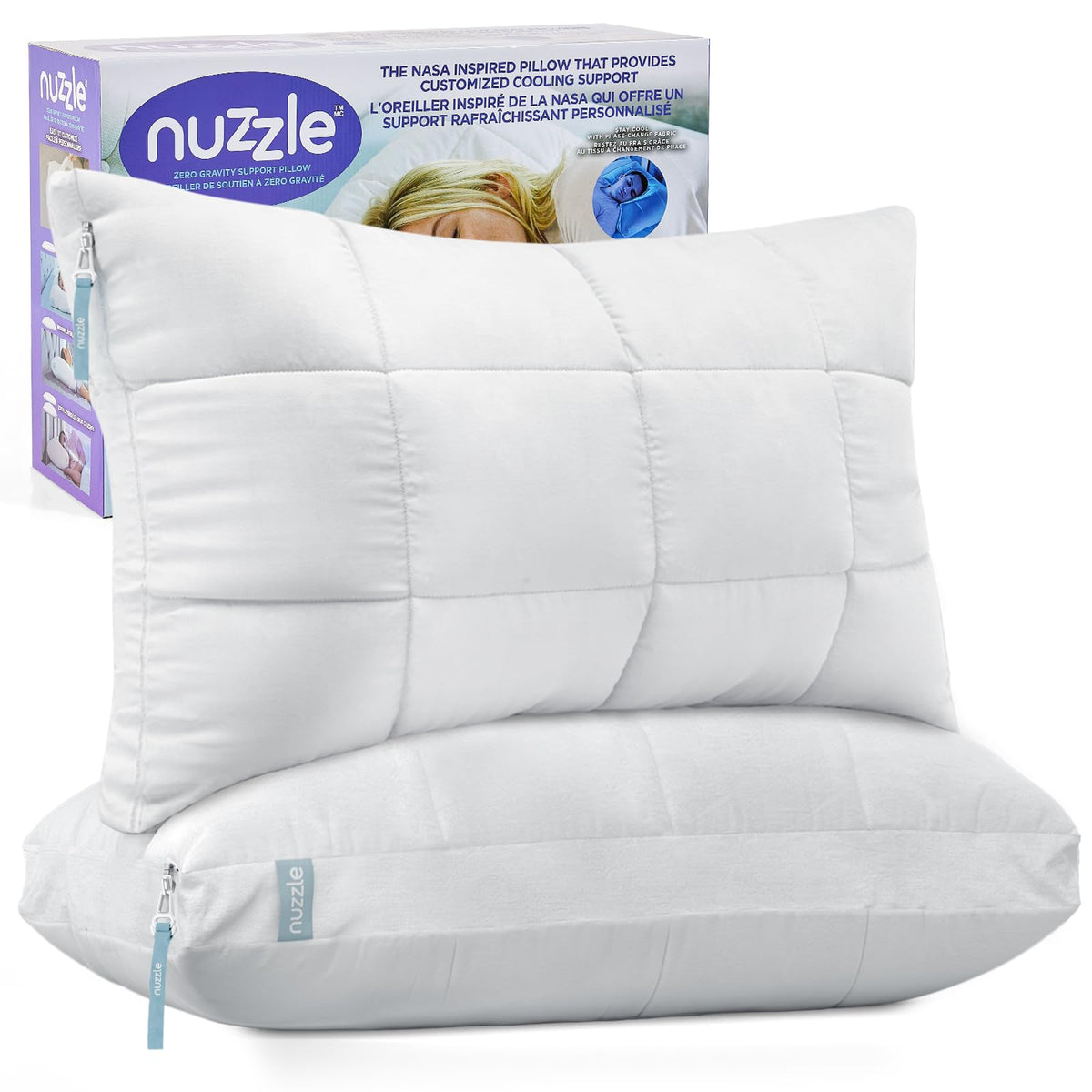 Nuzzle Adjustable Neck Pillow King Size,Soft Luxury Hotel Feel