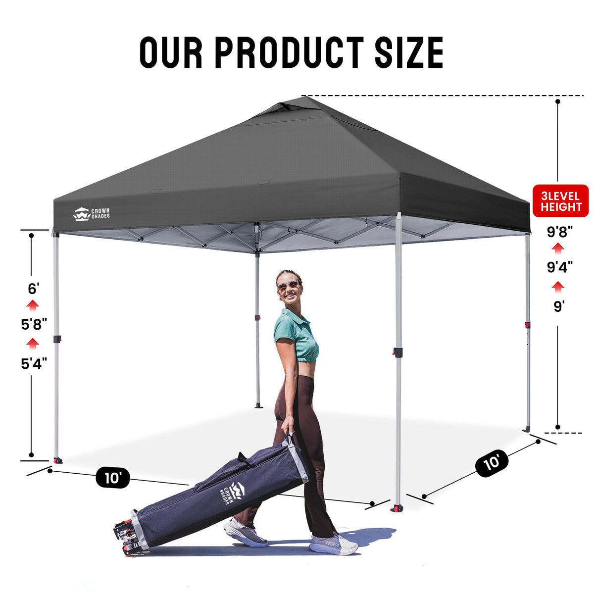 CROWN SHADES 10x10 Pop Up Canopy Tent with One Push Setup, Blue Father Jim Norris notebooks