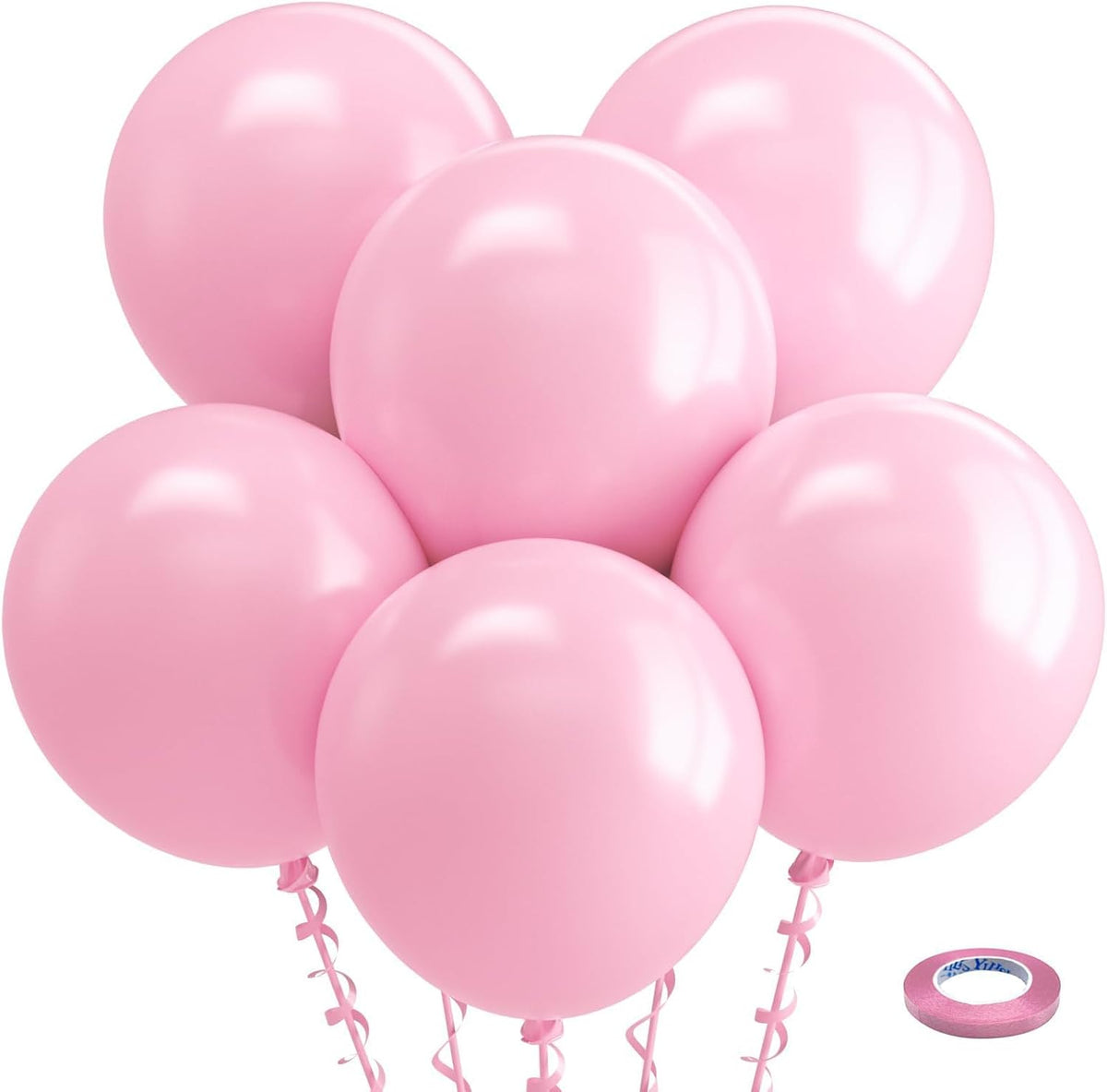 Bezente Assorted Latex Rainbow Balloons 100 Pack 12 inch