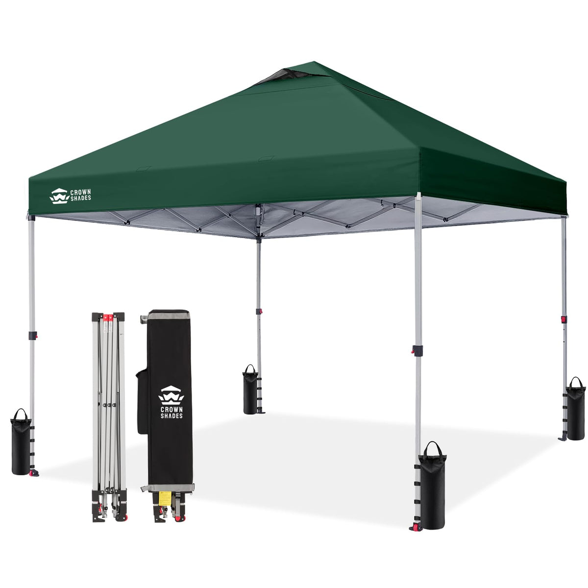 CROWN SHADES 10x10 Pop Up Canopy Tent with One Push Setup, Blue Father Jim Norris notebooks