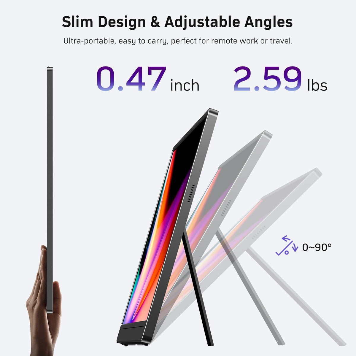 MNN 15.6" FHD 60Hz Portable Monitor USB-C HDMI IPS HDR Gaming Laptop Father Jim Norris notebooks