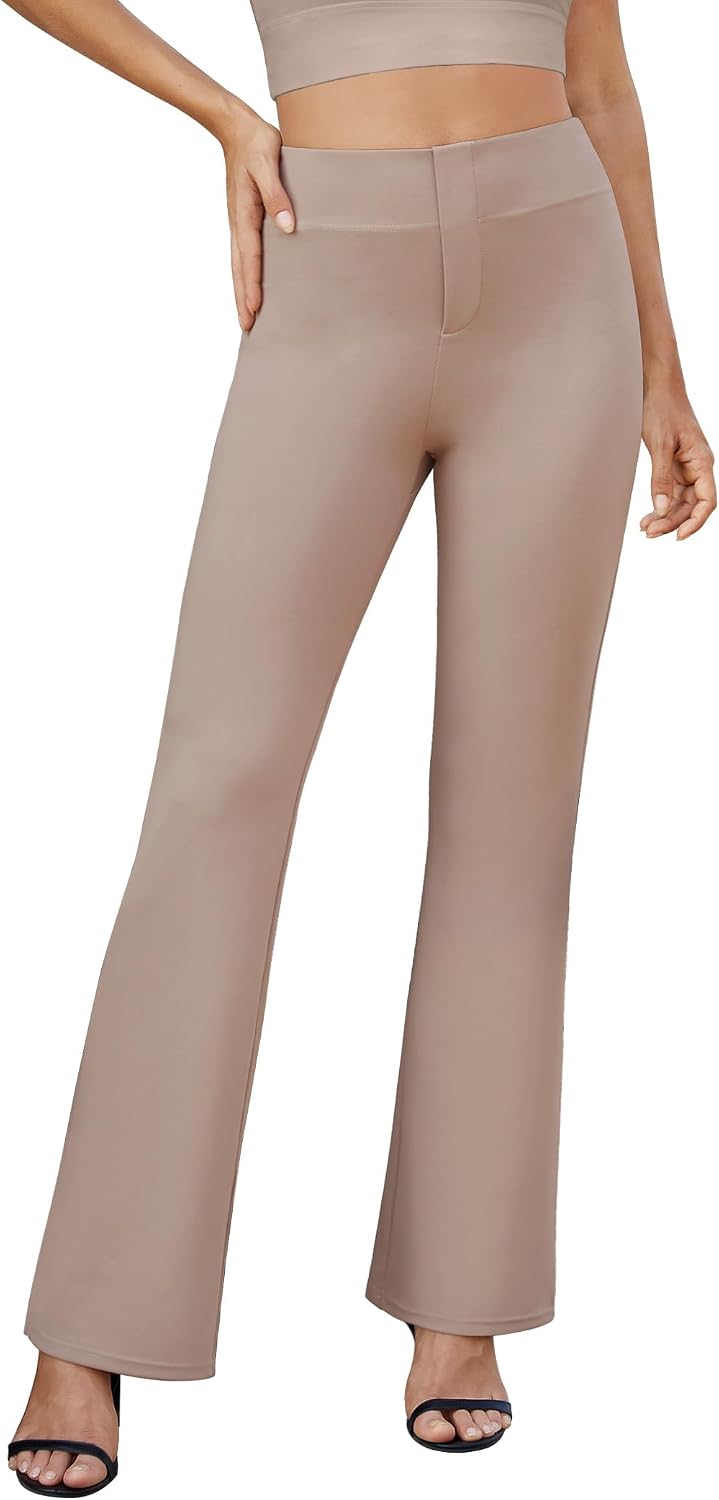 DLOODA Womens Bootcut Dress Pants Business Casual Work Pants with Pockets