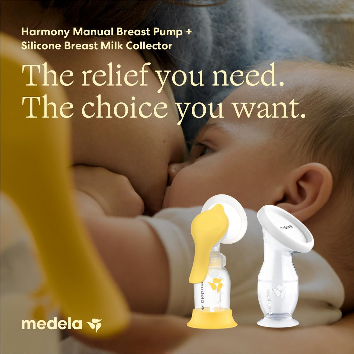 Medela Harmony Manual Breast Pump, On-the-Go, More Milk Output