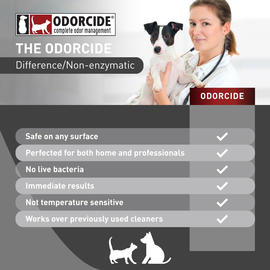 Odorcide K.O.E Kennel Odor Eliminator Concentrate, Fresh Scent, 16 oz - Non-Enzymatic Formula for Cages, Runs, Home and Kennel Use