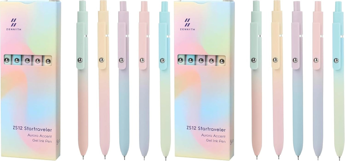 Ddaowanx Gel Pens,6 Pcs 0.5mm Retractable Quick Dry Black Ink Pens Father Jim Norris notebooks