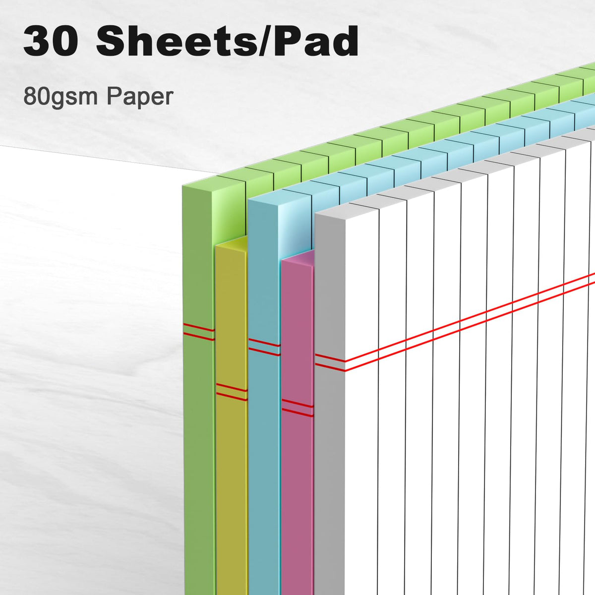 AILZFEI 6pcs Small Note Pad 5x8 College Ruled Legal Pads Paper Notepads 6 Pack Study Back Writing Pads 5 x 8 Legal Pads Perforated Narrow Ruled Pads of Paper White Father Jim Norris notebooks