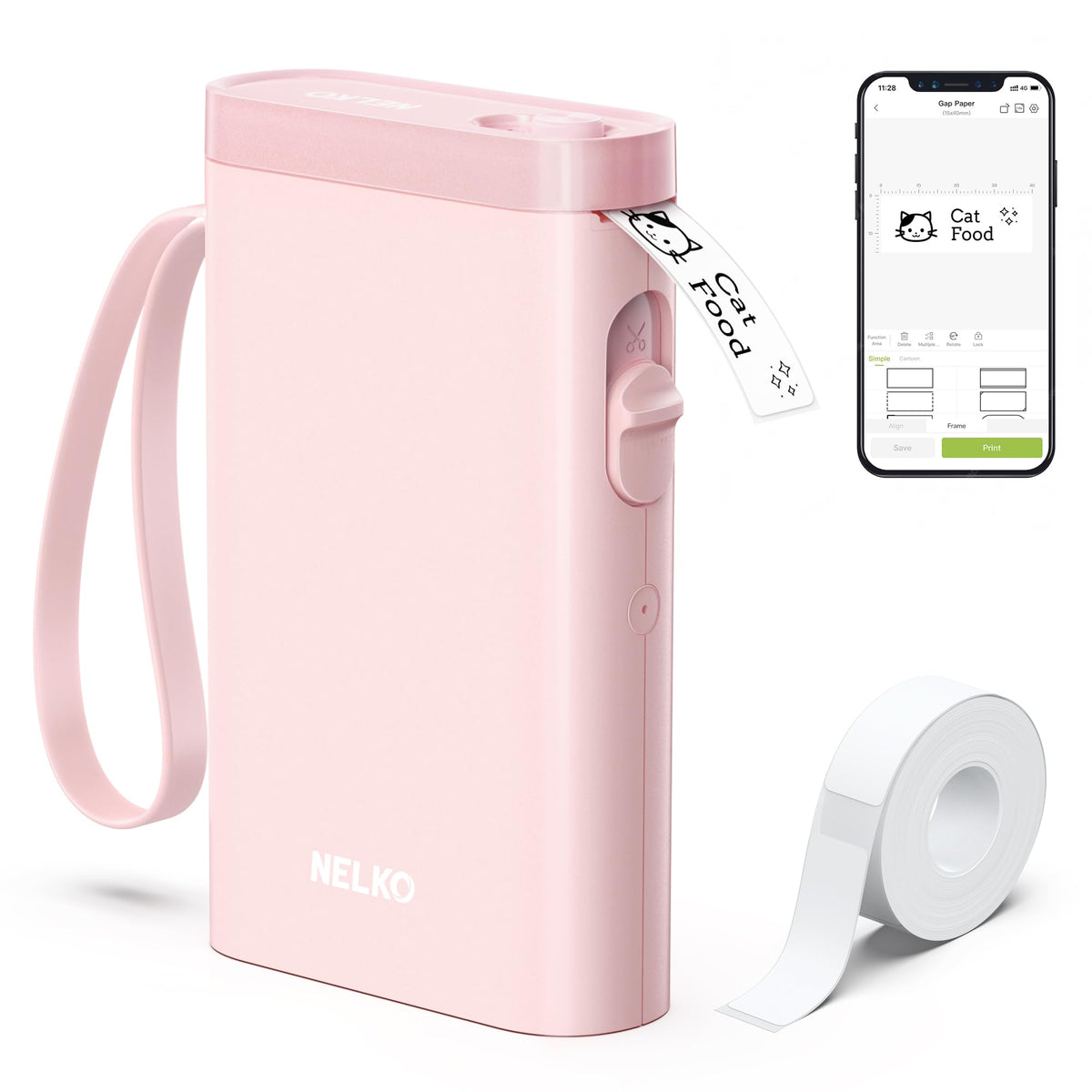 Nelko P21 Label Maker Machine with Tape, Bluetooth Label Printer, White Father Jim Norris notebooks