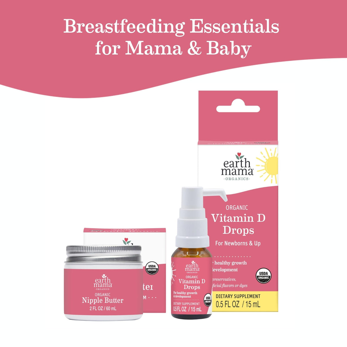 Earth Mama Organic Nipple Butter, Lanolin-Free Breastfeeding Cream, 2 fl oz