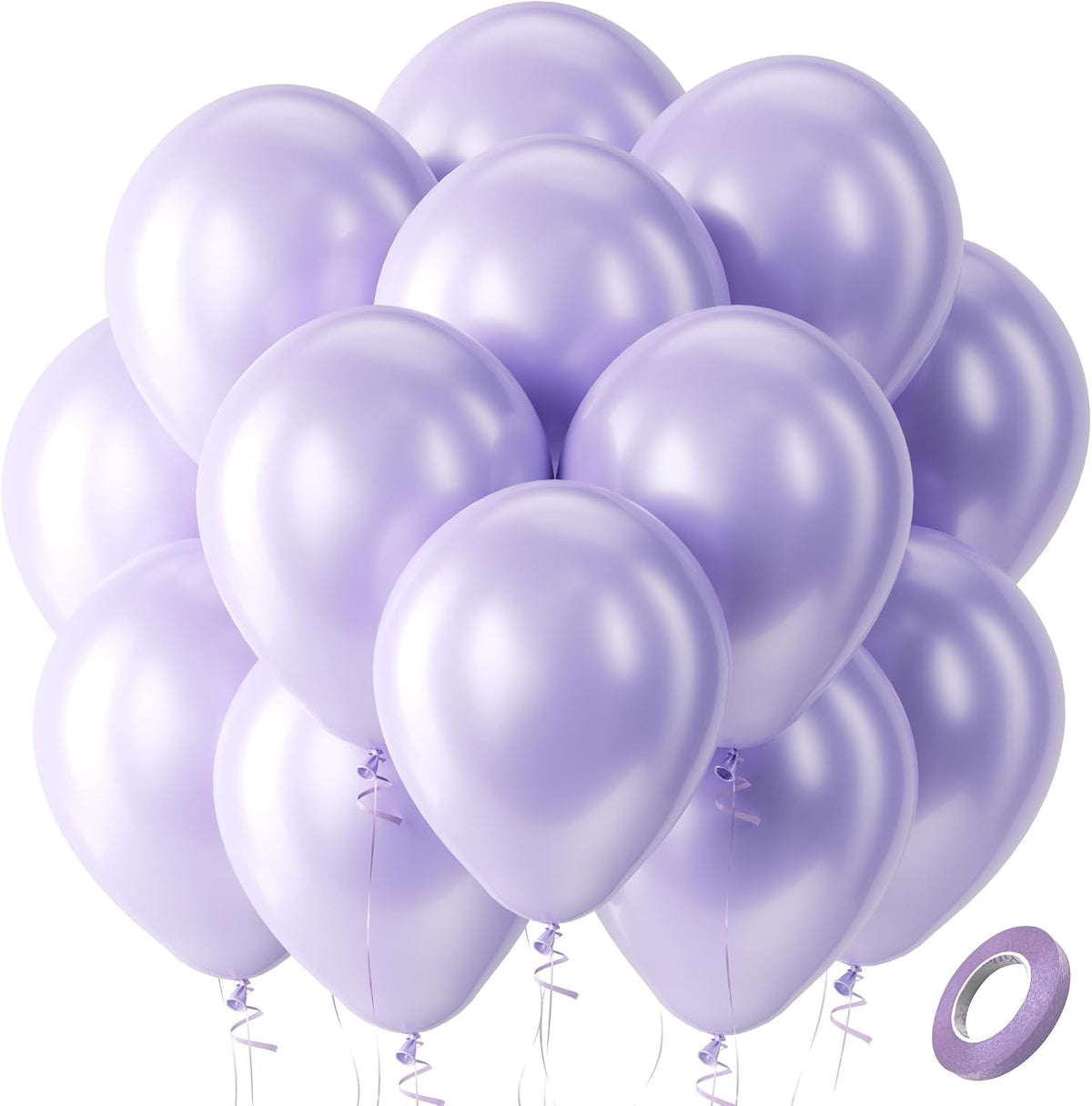 Bezente Assorted Latex Rainbow Balloons 100 Pack 12 inch