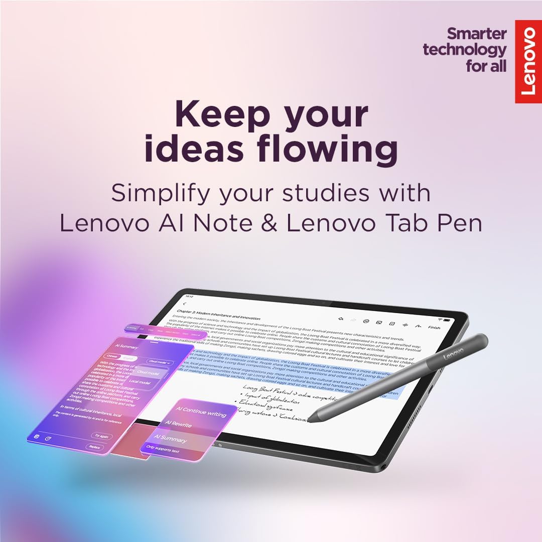 Lenovo Idea Tab - College Tablet - 11″ 2.5K IPS Touchscreen Display - 90Hz - MediaTek Dimensity 6300-8 GB Memory - 256 GB Storage - Integrated Arm Mali-G57 MC2 - Tab Pen and Folio Case Father Jim Norris notebooks