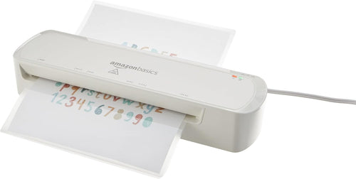 Amazon Basics 9-Inch Thermal Laminator Machine with Quick Warm-Up, 2 Heat Settings, Jam Release for Documents and Photos, White Father Jim Norris notebooks