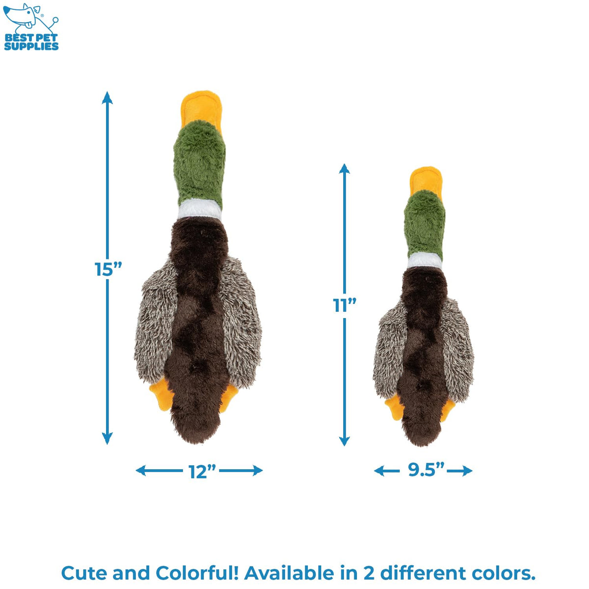 Best Pet Supplies Interactive Squeaky Dog Toy - Crinkle Duck, Blue Father Jim Norris notebooks