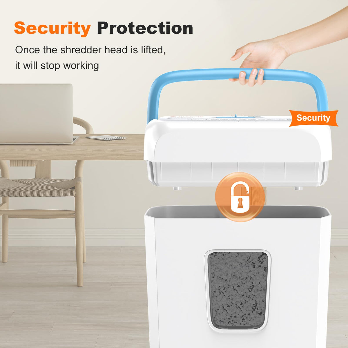 Bonsaii 6-Sheet Micro Cut Paper Shredder for Home, High Security Level P-4 Father Jim Norris notebooks