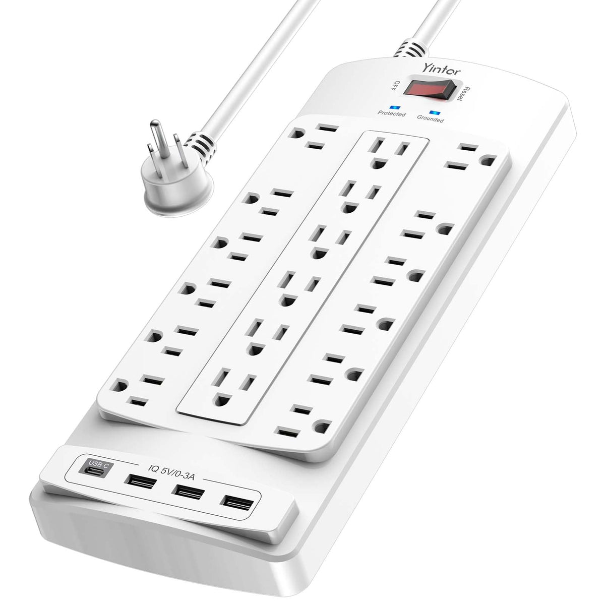 Yintar 6Ft Surge Protector Power Strip with 6 Outlets & 3 USB Ports, Black Father Jim Norris notebooks