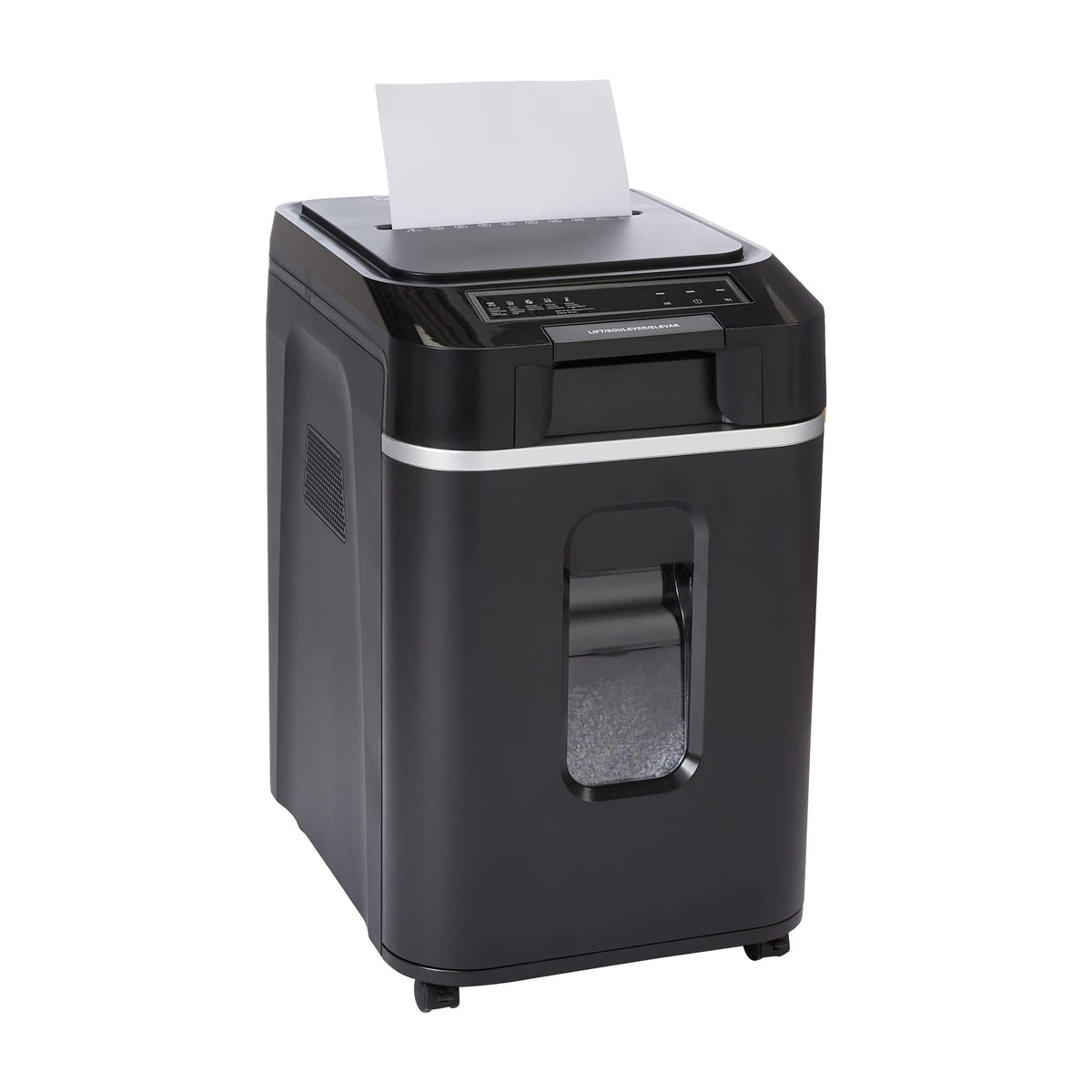 Amazon Basics 8-Sheet High Security Cross Cut Paper and Credit Card Shredder with P-4 Security, Auto Shut-off, Black Father Jim Norris notebooks