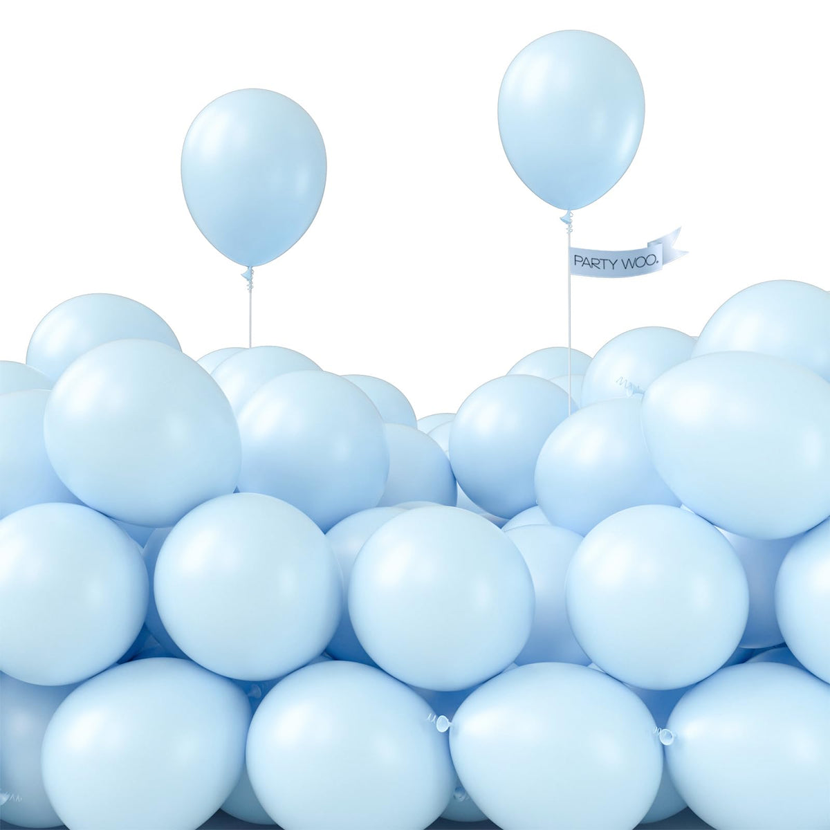 PartyWoo Assorted Colors Rainbow Balloons 50pcs Multicolor Colorful Color