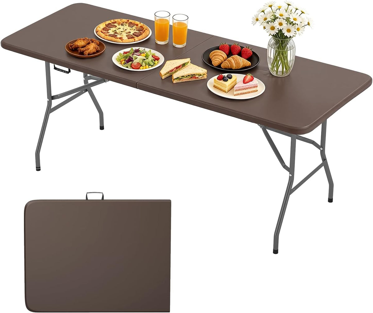 BestOffice | 6FT Folding Table | Black | Portable Plastic Table Father Jim Norris notebooks