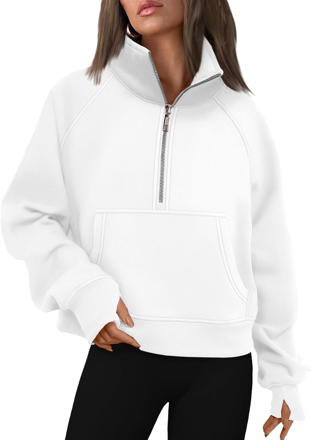 AUTOMET Womens Sweatshirts Half Zip Fleece Pullover Fall Outfits