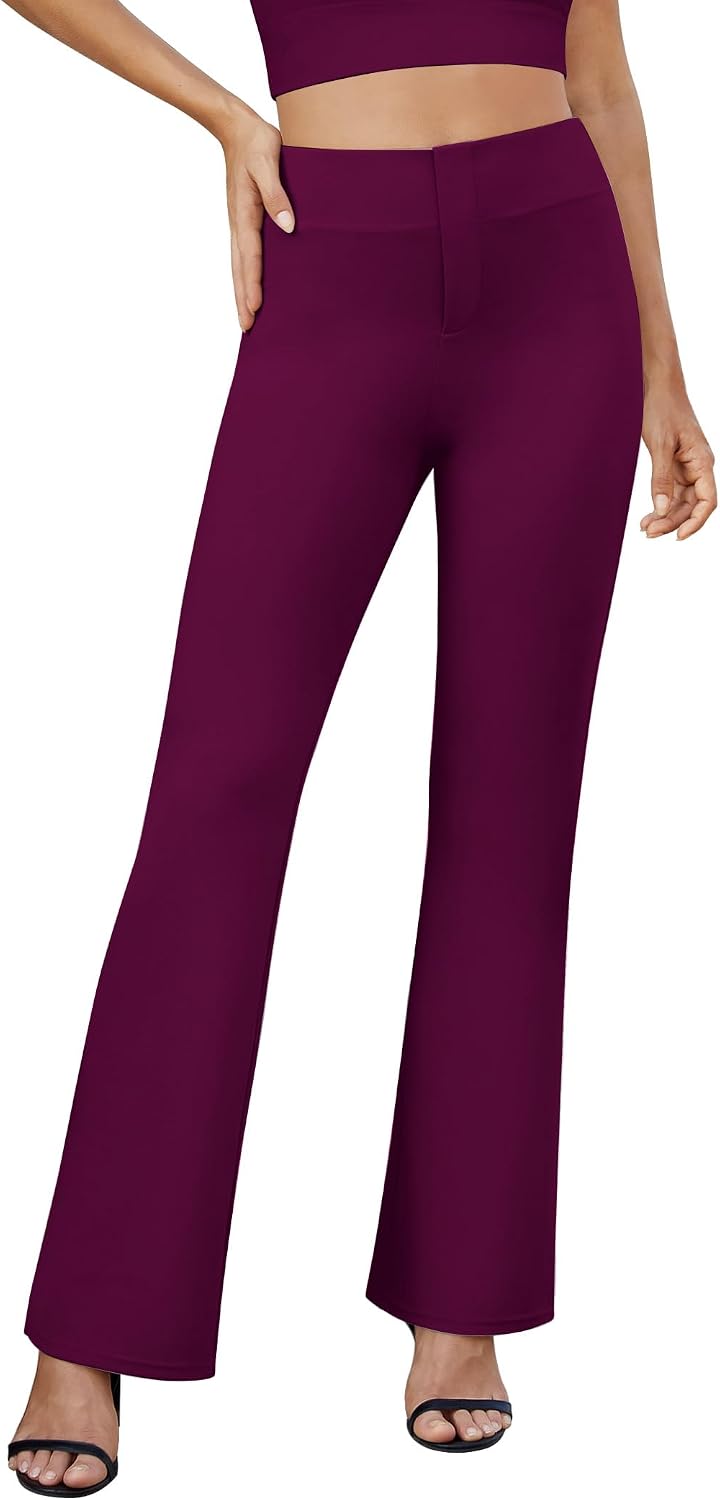 DLOODA Womens Bootcut Dress Pants Business Casual Work Pants with Pockets