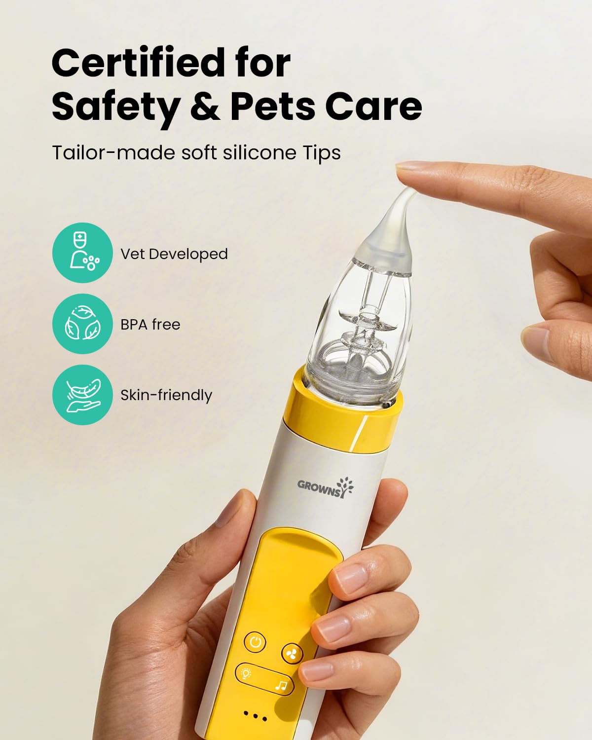 GROWNSY Baby Nasal Aspirator, Electric Nose Sucker, Powerful Suction,Grey