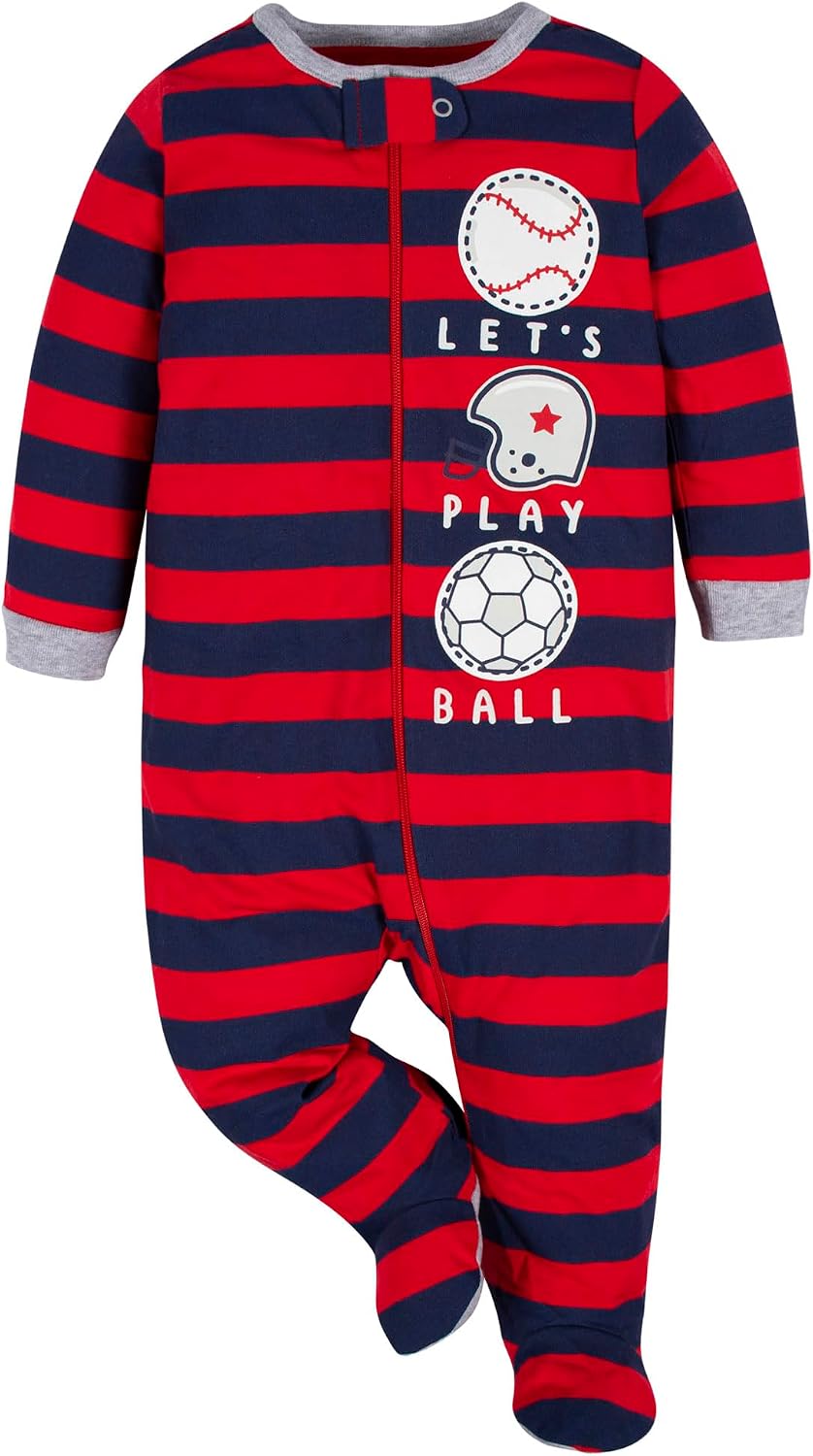 Gerber Baby Boys' 4 Pack Sleep 'N Play Footie