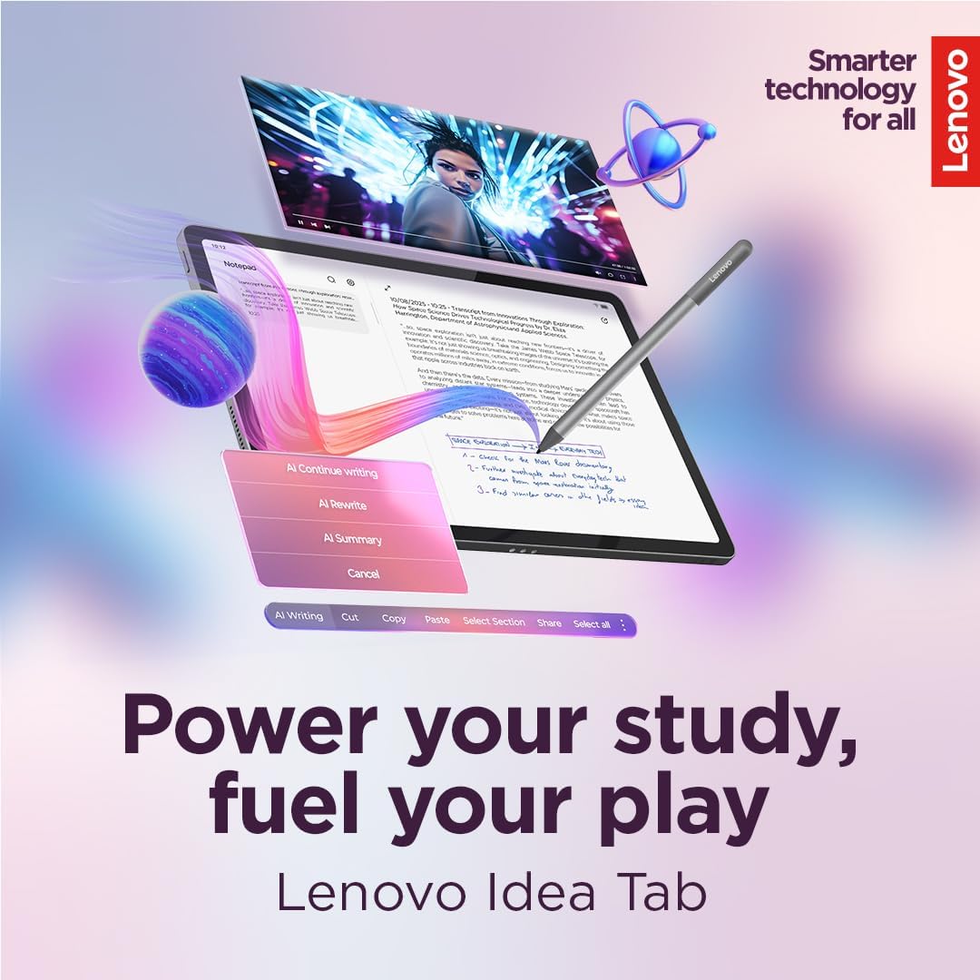 Lenovo Idea Tab - College Tablet - 11″ 2.5K IPS Touchscreen Display - 90Hz - MediaTek Dimensity 6300-8 GB Memory - 256 GB Storage - Integrated Arm Mali-G57 MC2 - Tab Pen and Folio Case Father Jim Norris notebooks