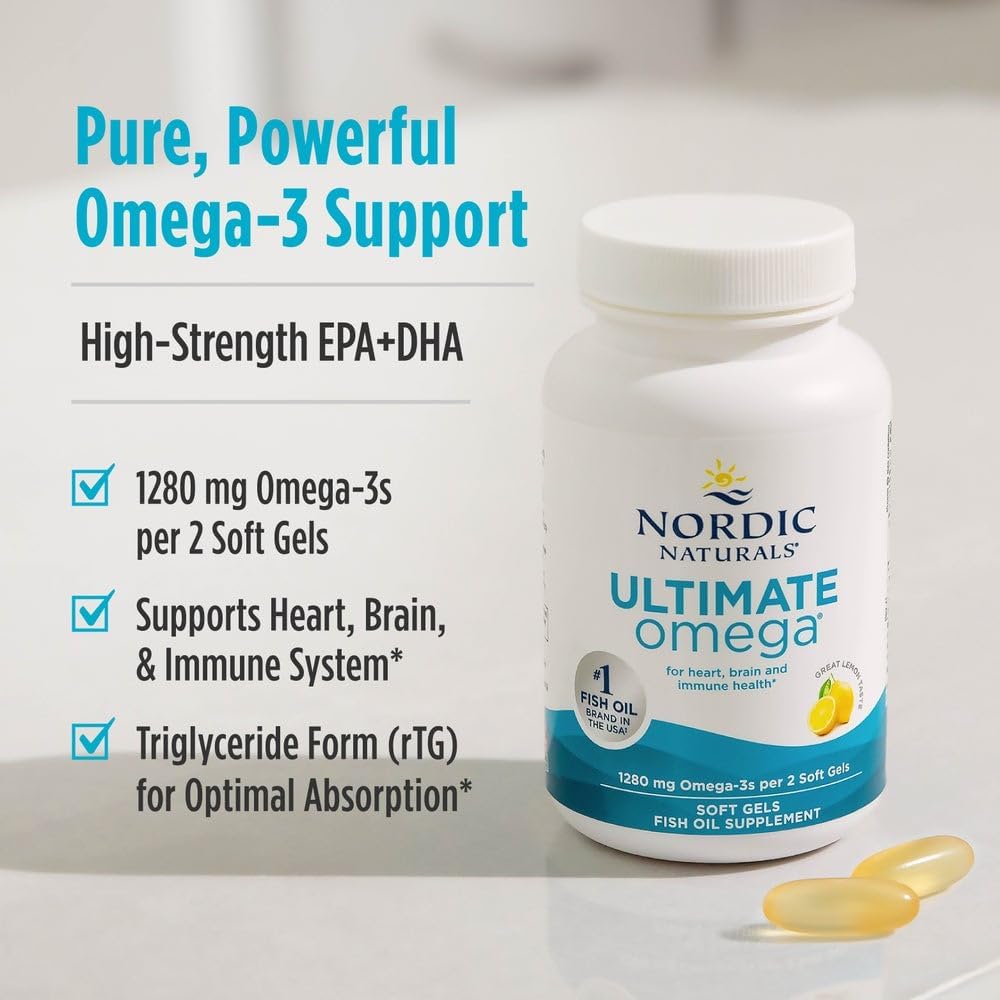 Nordic Naturals Ultimate Omega, 1280mg Omega-3 Fish Oil, Lemon - 90 Count Father Jim Norris notebooks