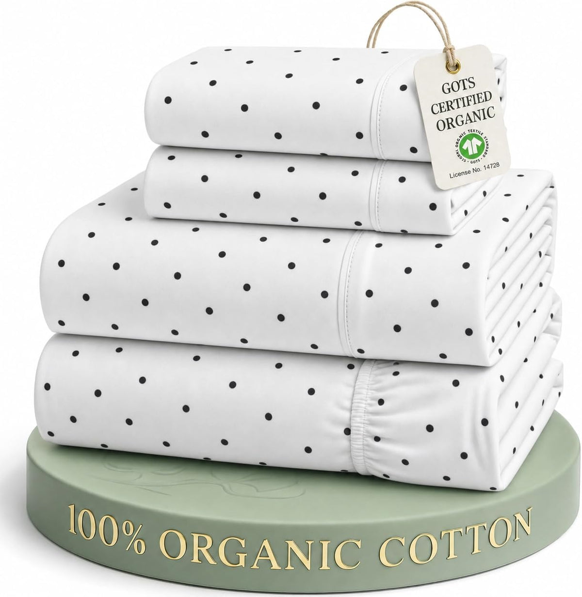 LANE LINEN California King Sheets 100% Organic Cotton 4pc Percale - White