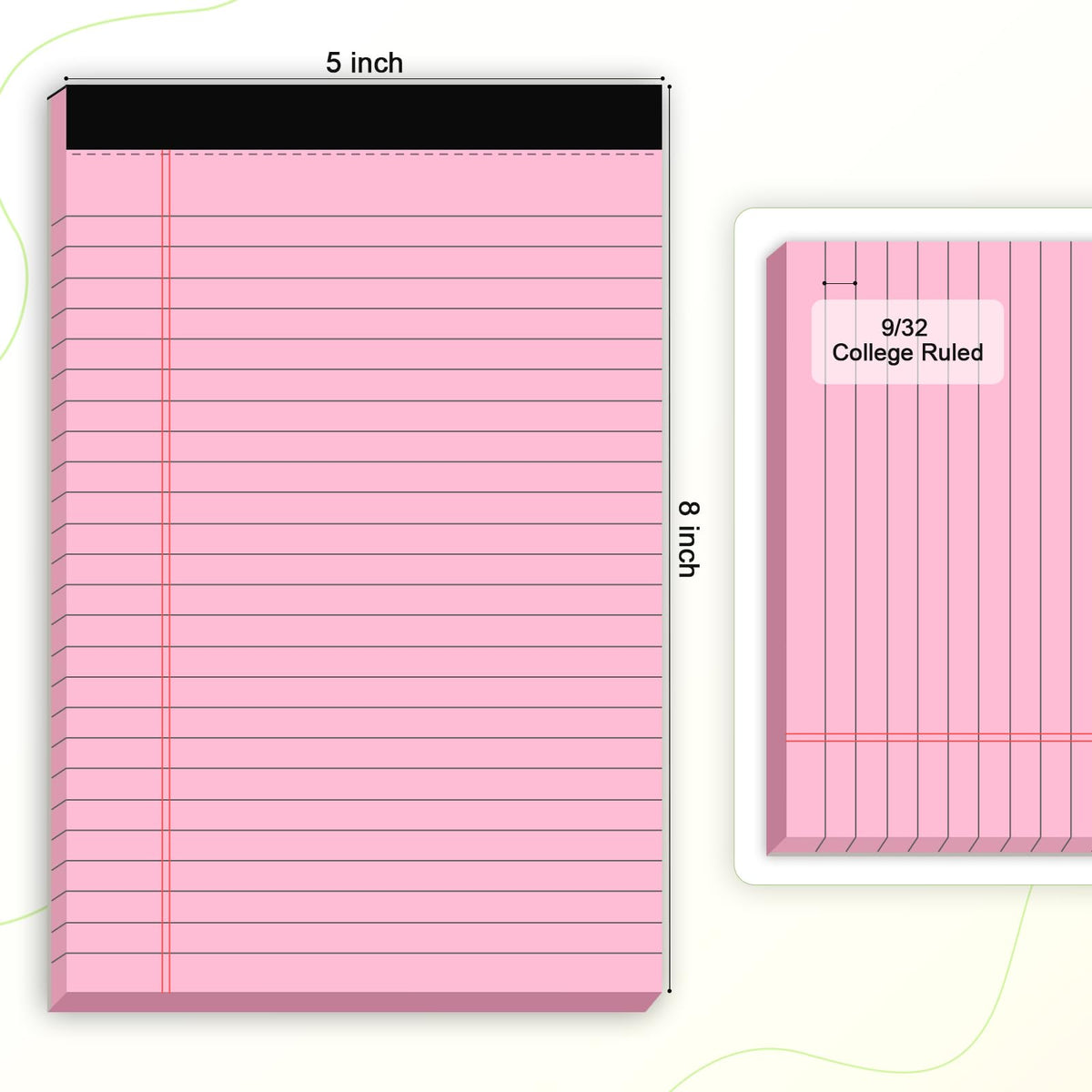 AILZFEI 6pcs Small Note Pad 5x8 College Ruled Legal Pads Paper Notepads 6 Pack Study Back Writing Pads 5 x 8 Legal Pads Perforated Narrow Ruled Pads of Paper White Father Jim Norris notebooks