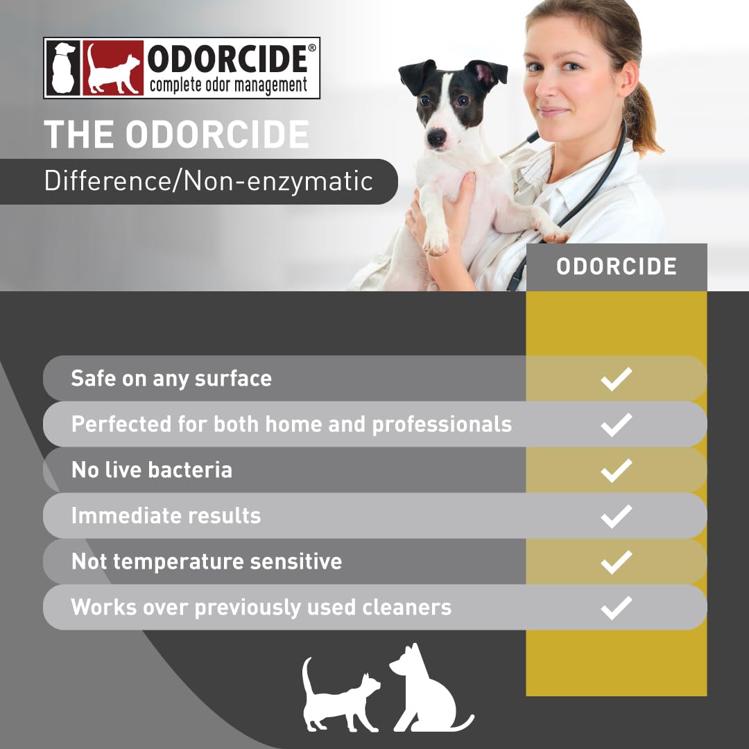 Odorcide K.O.E Kennel Odor Eliminator Concentrate, Fresh Scent, 16 oz - Non-Enzymatic Formula for Cages, Runs, Home and Kennel Use
