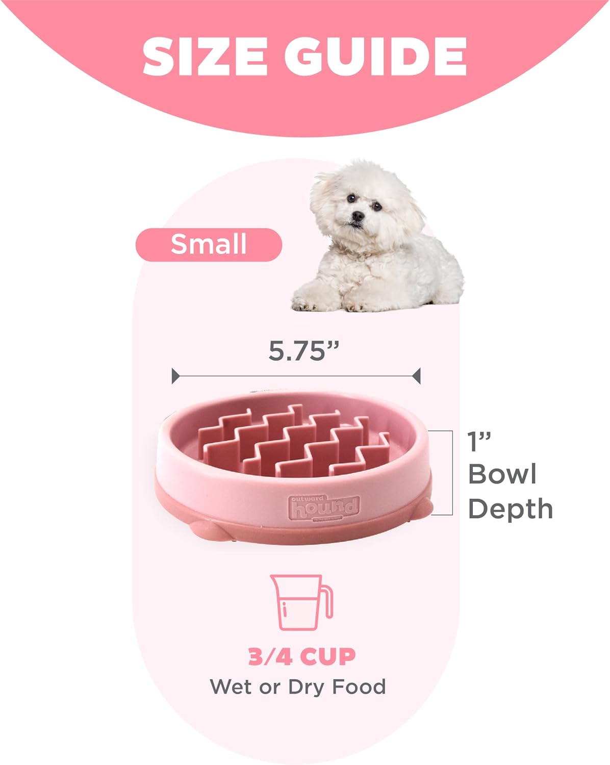 Outward Hound Fun Feeder Slo Bowl Dog Slow Feeder, Notch, Blue, 8.8"